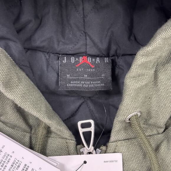 $350 Travis Scott x Jordan Hooded Canvas Jacket Women’s M Cargo Khaki FD9113-325 - Picture 8 of 14